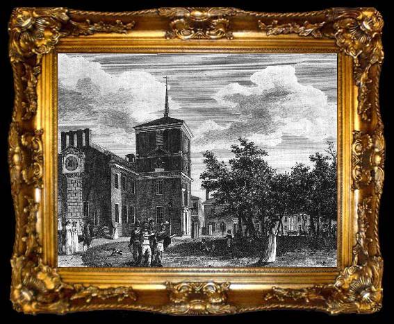framed  Birch, William Russell Back of the State House at Philadelphia e, ta009-2